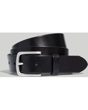 MW Thin Leather Belt - Black