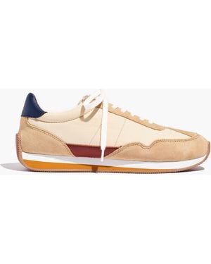 MW League Leather &Amp; Suede Trainers - Natural