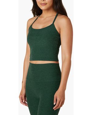 MW Beyond Yoga Spacedye Slim Racerback Cropped Tank - Green