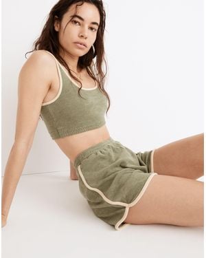 MW L Towel Terry Curved-Hem Shorts - Multicolour