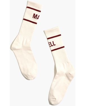 MW Logo Crew Socks - White