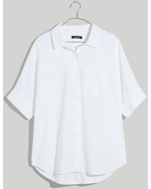 MW Plus Dolman Button-Up Shirt - Natural