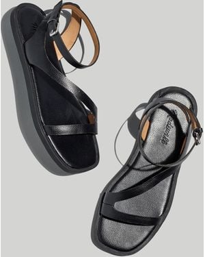 MW The Mabel Asymmetric-Strap Sandal - Metallic