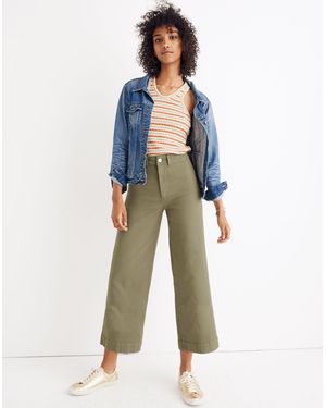 MW Emmett Wide-Leg Crop Trousers - Blue