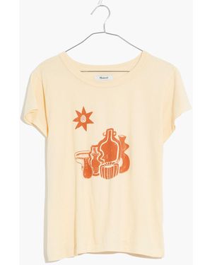 MW Madewell X ÉLan Byrd Vessel Graphic Perfect Vintage Tee - White