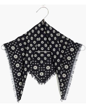 MW Fringed Organic Cotton Bandana - Black