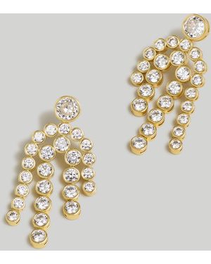 MW The Tennis Collection Bezel Set Crystal Statement Earrings - Metallic