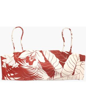 MW Madewell Second Wave Spaghetti-Strap Bandeau Bikini Top - Brown