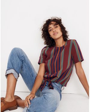 MW Button-Back Tie Tee - Blue