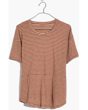 MW Whisper Cotton Crewneck Tee - Blue