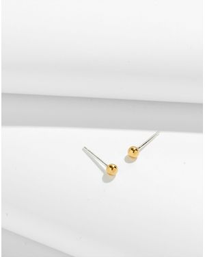 MW Delicate Collection Demi-Fine Ball Stud Earrings - White