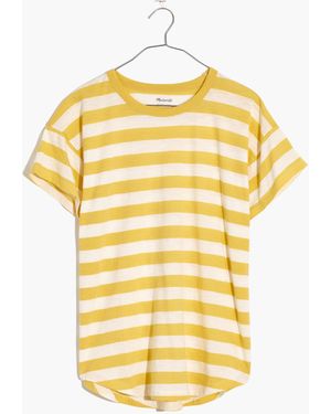 MW Whisper Cotton Rib-Crewneck Tee - White
