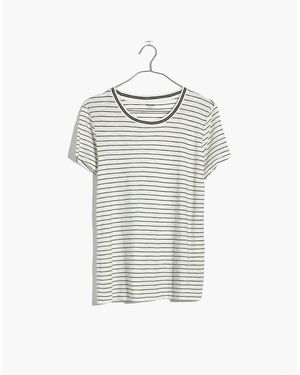 MW Whisper Cotton Ringer Tee - White