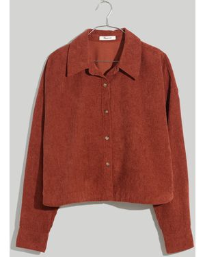MW Plus Corduroy Hartfield Crop Shirt - Red