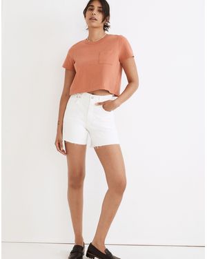 MW The Perfect Mid-Length Jean Short - White