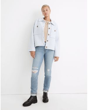 MW Crop Jumper Shirt-Jacket - Blue
