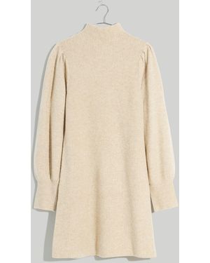 MW Plus Wool-Blend Turtleneck Midi Dress - Natural