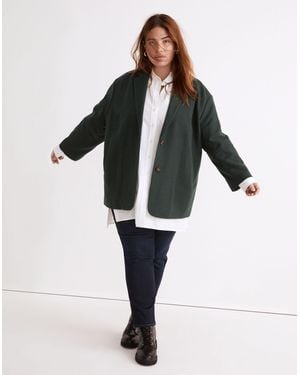MW Plus Brushed Oversized Dorset Blazer - Black