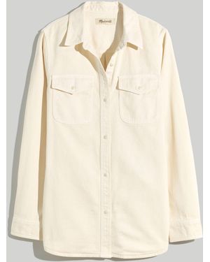 MW Plus Garment-Dyed Twill Shirt-Jacket - Natural