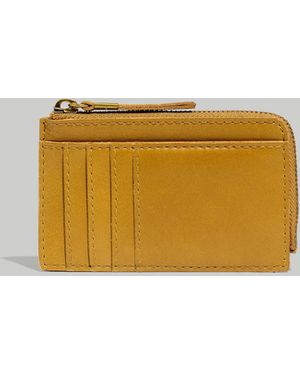 MW Leather Zip Card Case Wallet - Multicolour