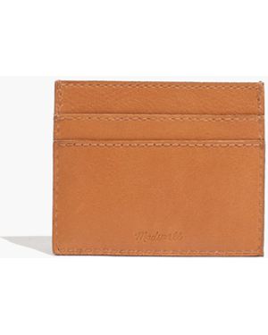 MW The Leather Card Case: Striped Edition - White