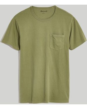 MW Garment-Dyed Allday Crewneck Pocket Tee - Green