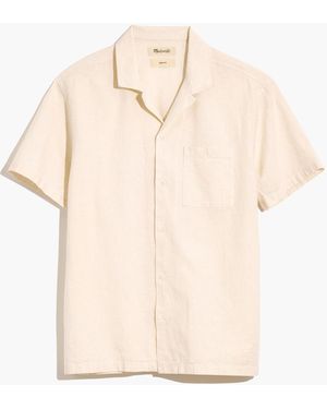 MW Linen-Cotton Easy Short-Sleeve Shirt - Natural