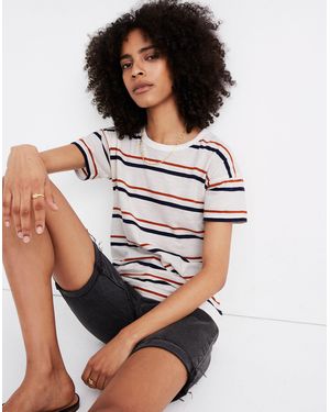 MW Whisper Cotton Rib-Crewneck Tee - Multicolour