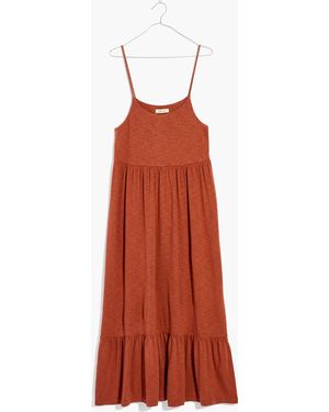 MW Triblend Cami Empire Tiered Midi Dress - White