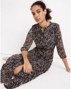MW Sessùn&Trade; Painterly Pleated Dress - Grey