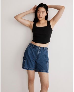 MW The Tailored Crop Tank - Blue