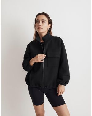 MW Quilted Jacquard Zip Jacket - Black