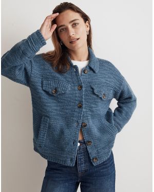MW Textured Jumper Trucker Jacket - Blue