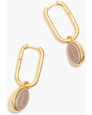 MW Arborcharm Cameo Hoop Earrings - White