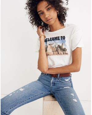 MW Welcome To The Badlands Whisper Cotton Crewneck Tee - Gray