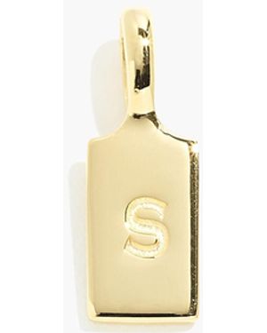 MW Delicate Collection Demi-Fine 14K Plated Initial Charm - White