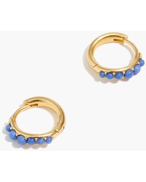MW PavÉ Wave Huggie Hoop Earrings - White