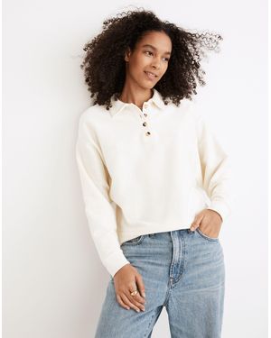 MW Ottoman Jacquard Polo Top - White