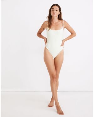 MW Madewell Second Wave Spaghetti-Strap One-Piece Swimsuit - White