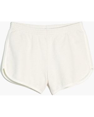 MW L Curved-Hem Sweatshorts - White