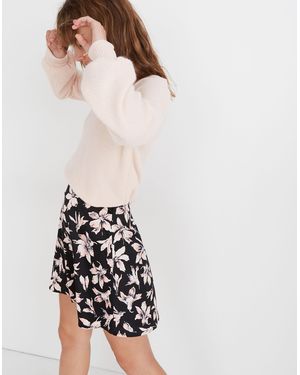 MW Satin Circle Mini Skirt - White