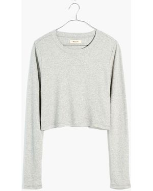 MW Finerib Crewneck Long-Sleeve Tee - Grey