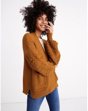 Madewell Bobble Cardigan Jumper - Brown