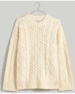 MW Cable-Knit Oversized Jumper - Natural