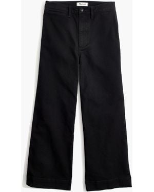 MW Emmett Wide-Leg Crop Trousers - Blue