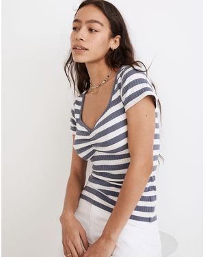 MW Ribbed Sweetheart Tee - White