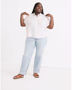 MW Plus Linen Beachside Shirt - White