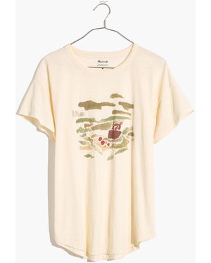 MW Perfect Picnic Graphic Whisper Cotton Rib-Crewneck Tee - Natural