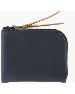MW Makr Leather Zip Luxe Wallet - Blue