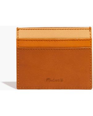 MW The Leather Card Case: Colorblock Edition - Orange